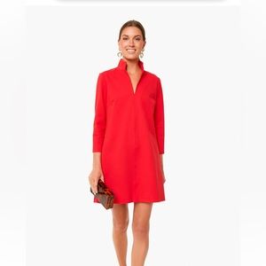 Poppy Red Ponte Clifton Dress from Tuckernuck